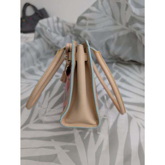 Dooney & Bourke Vintage Y2K Crayon Heart Mini Tassel Tote Satchel Italy - Picture 7 of 16